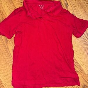 The Children’s Place boys red cotton button shirt size M